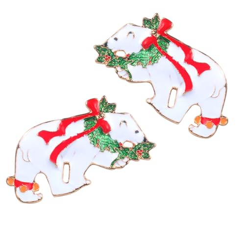 Healvian 2 Stück Weihnachtsbrosche Damen Mantel Anstecknadeln mit Weihnachtsmotiven Lapel Pins Langlebig Glänzend Vielseitig für Kleidung Schals Hüte und Taschen Geeignet von Healvian