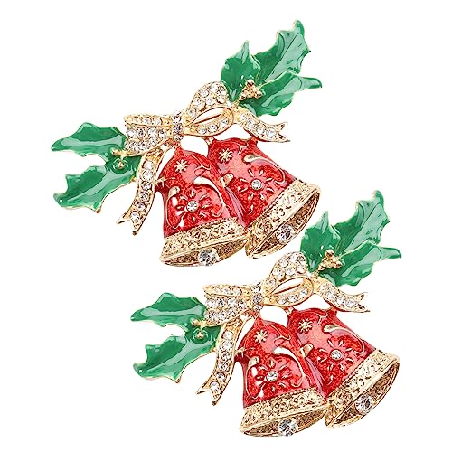 Healvian 2 Stück Weihnachtsbrosche Legierung Kreative Anstecknadeln für Kleidung und Accessoires für Festlichkeiten und von Healvian