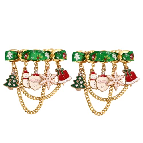Healvian 2 Stück Weihnachtsbrosche Legierung Niedliche Glocken Anstecknadeln Festliche Kostüm Accessoires für Damen Jacken und Mantelschmuck als für Wintermode von Healvian