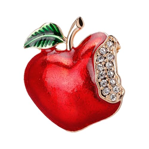 Healvian 2 Stück Weihnachtsbroschen Apfelform Festliche Anstecknadeln Langlebiger Party Kleidung Accessoires für Jacken Taschen Schals von Healvian