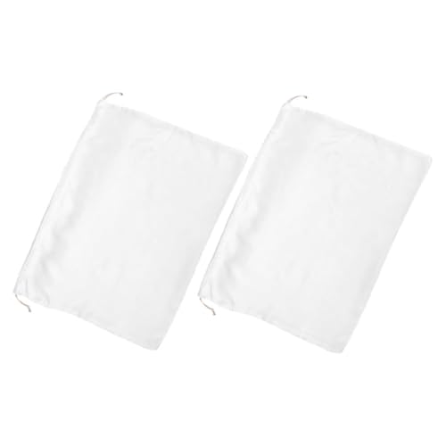 Healvian 2 Stück Weiße Satin Aufbewahrungsbeutel mit Kordelzug Multifunktionale Seidenbeutel für Schmuck Schuhe und Reise Staubdichte Schutztaschen Edle Aufbewahrung für Herren und Damen von Healvian