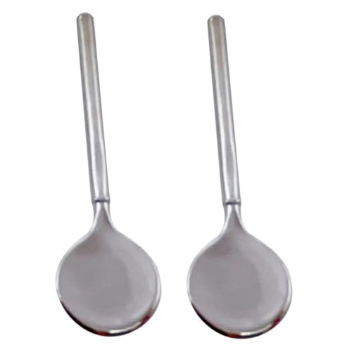 Healvian 2 Stück Zinklegierung Kosmetikspatel Mini Applicator Gesichtsmaske Löffel Tragbar Schönheitswerkzeug Metall Spachtel für Augencreme Hautpflege Probenahme von Healvian