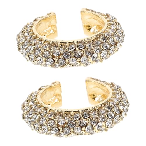 Healvian 2 Stück Zinklegierung Ohrklemme C Förmige Ohrmanschette Piercing Damen Ohrclips Modischer Schmuck für Alltag und Cosplay von Healvian