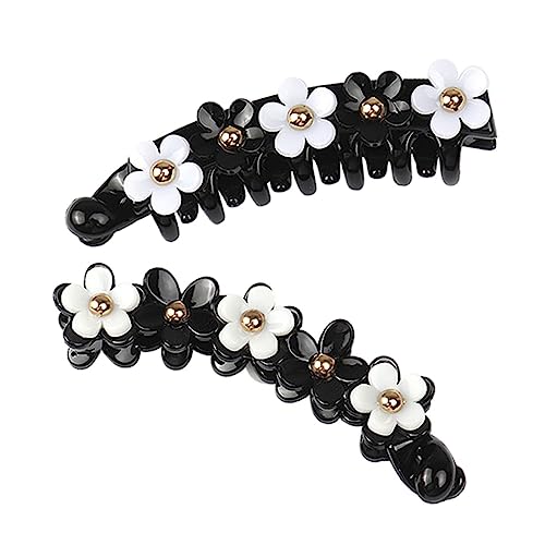 Healvian 2 Stücke Acryl Haar Pferdeschwanz Banana Clip Pferdeschwanz Modische Haarnadeln für Frauen Mädchen von Healvian
