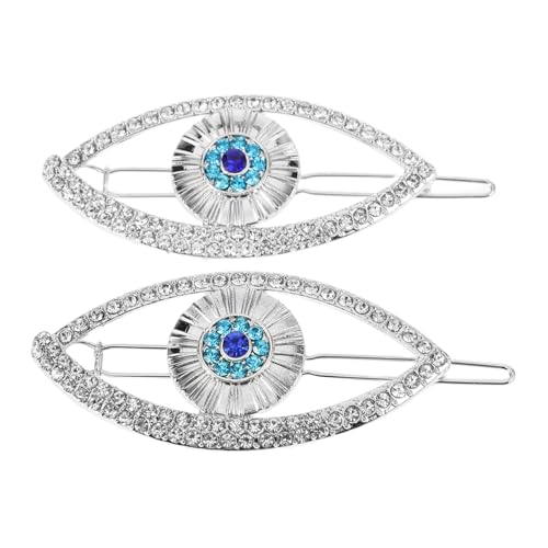 Healvian 2stücke Strass Haarspangen Für Damen Und Mädchen Türkisches Evil Eye Design Für Hochzeiten Partys Und Valentinstag Schicke Haarklammern Für Einen Auffälligen Look von Healvian