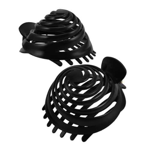 Healvian 2 Stücke No Slip Spiral Plastik Haarklammer Runde Dutt Maker Clips für Voluminöse Natürliche Haarknoten Schnelles Styling Zubehör für Damen Bequem und Sicher von Healvian