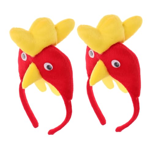 Healvian 2stücke Mädchen Rooster Kopfband Für Partys Und Aufführungen Lustige Und Kreative Tierkostüm Haaraccessoires Für Mädchen Für Festlichkeiten Und Cosplay von Healvian