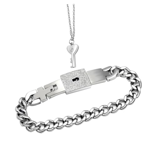 Healvian 2 Stücke Unisex Armband Set mit Interlocking Lettering für Silberne Gravurarmbänder für Männer Frauen für Valentinstag Besondere Anlässe Healvian 2 Stücke Unisex Armband Set mit Interlocking Lettering für Silberne Gravurarmbänder für Männer Frauen für Valentinstag Besondere Anlässe von Healvian