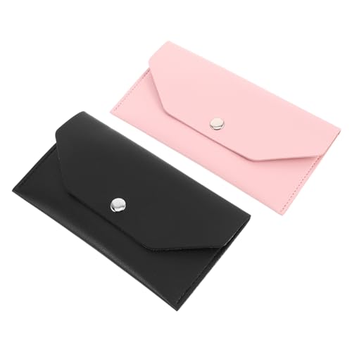 Healvian 2-teiliges Geldbeutel: Tragbare Geldbörse Aus Pu-Leder Für Damen – Kleingeldhalter Mit Druckknopf – Kleine Geldbörse Für Den Täglichen Gebrauch, Reisen Und Einkaufen von Healvian