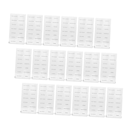 Healvian 20 Blatt Transparente Reise Flaschen Aufkleber Selbstklebend PVC Badezimmer Etiketten für Shampoo Lotion Conditioner Kosmetikflaschen zur Praktischen Organisation und Beschriftung von Healvian