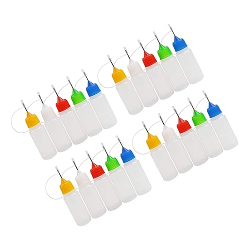 Healvian 20 Stck. Präzisions Nadelflaschen Quetschflaschen mit Deckel Halbdurchsichtige Flaschen für Bastelkleber und Farbe Nachfüllbare Behälter für Flüssigkeiten Healvian 20 Stck. Präzisions Nadelflaschen Quetschflaschen mit Deckel Halbdurchsichtige Flaschen für Bastelkleber und Farbe Nachfüllbare Behälter für Flüssigkeiten von Healvian