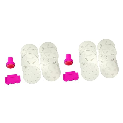 Healvian 20 Stk Nailart Stamper nagelbrett lack nagelhautcreme nail gel polish nail foil nailflo Nagelprägeplatten Nagelstempelplatte Nailart-Stempeln Drucken Siegel Applikationen von Healvian