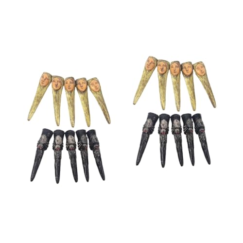 Healvian 20 Stk falscher Nagelsatz falsche Fingernägel Halloween-Partygeschenke Hexenfinger Kostüm gefälschte Fingernagelabdeckungen Maskerade Nagelrequisiten Cosplay falsche Nägel die von Healvian