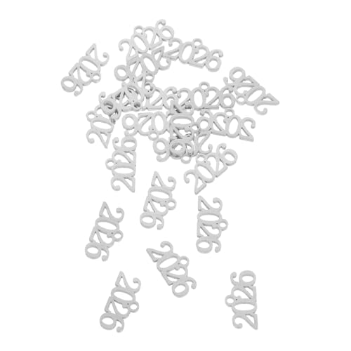 Healvian 20stücke Edelstahl Zahlen Charms Für Halsketten Armbänder Schlüsselanhänger Diy Schmuck Bastelbedarf Charm Sets Mit Quaste Anhänger Für Jahreszahlen Erinnerungen von Healvian