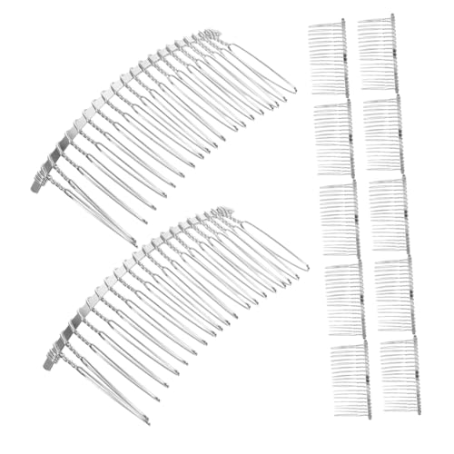 Healvian 20 Stück Metallischer Brautschmuck mit Zähnen Eleganter Französischer Kamm für Hochzeits Schleier Vielseitig Einsetzbar für und Mädchen für Diy Brautaccessoires von Healvian