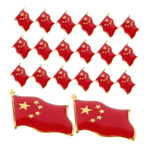 Healvian 20 Stück Nationalfeiertags Brosche Anzug Anstecknadel China Flaggen Anstecknadeln Rucksack Anstecknadeln Nationalflaggen Flaggen Anstecknadel von Healvian