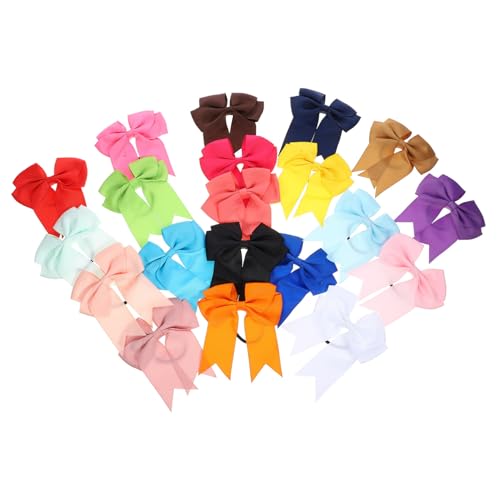 Healvian 20 Stück Pack Satin Haarschleifen mit Schleifen für Mädchen Haarband für Partys Geburtstage und Familienfotos Verschiedenen Farben Handgefertigt Robust und Einfach Zufällige Farbe von Healvian