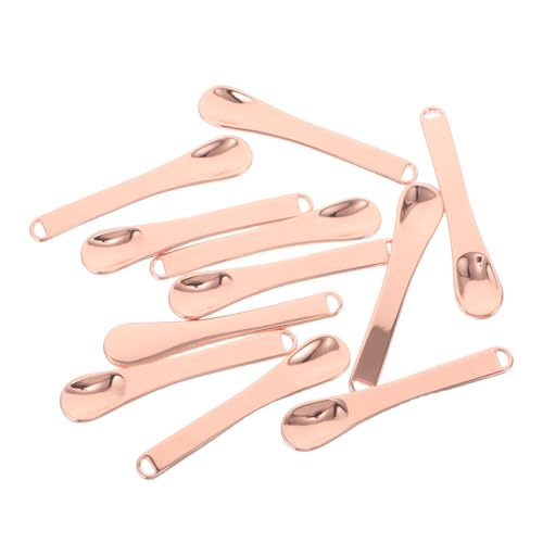 Healvian 20 Stück Schönheitslöffel Gesichtscreme Löffel Augencreme- -Tool Gesichtslöffel Cremeportionierer aus Metall Spachtel für Make-up-Werkzeug Zinklegierung Roségold von Healvian