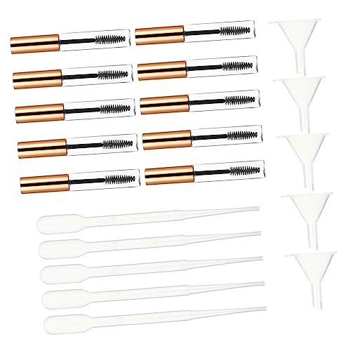 Healvian 20 Stück Teiliges DIY Mascara Tube mit Trichter und Pipetten Transparente Leere Wimperncreme Behälter Wiederbefüllbare Kosmetikfläschchen aus Robustem Auslaufsicherem für von Healvian
