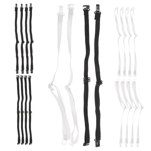 Healvian 20 Stück Verstellbare Fliegen verlängerungsband Elastische Bowtie Ersatzriemen mit Schnalle für Hochzeit Abschlussball und Formelle Anlässe in Schwarz und Weiß von Healvian