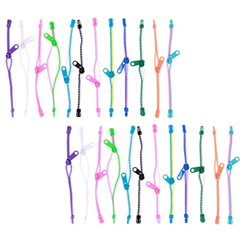 Healvian 20 Stück Zipper Armbänder für Teiliges Zufälligen Farben Hautfreundlich und Langlebig für Partys und Zufällige Farbe von Healvian