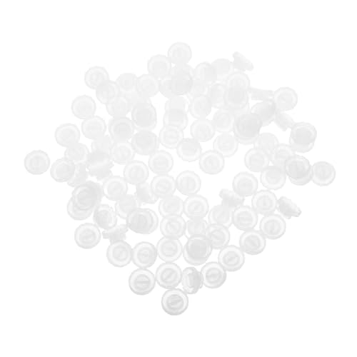 Healvian 200 Stück Plastik Wimpern Kleber Halterbecher für Wimpernverlängerungen Schnelles Volumen Blooming Cup Transparenter Wimpern Organizer für Make Up Partys und Hochzeiten von Healvian
