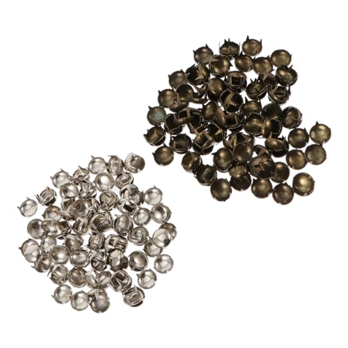 Healvian 200 Stück Runde Metallkrallen Nieten für Lederhandwerk DIY Ziernieten Silber Antik Bronze Geeignet für Kleidung Schuhe Taschen Robuste Metall Nagelköpfe Healvian 200 Stück Runde Metallkrallen Nieten für Lederhandwerk DIY Ziernieten Silber Antik Bronze Geeignet für Kleidung Schuhe Taschen Robuste Metall Nagelköpfe von Healvian