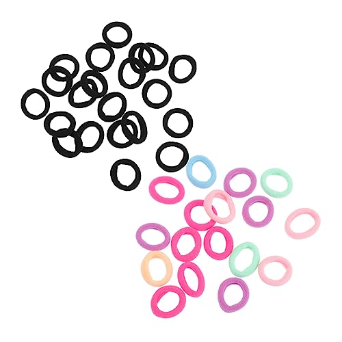 Healvian 200stücke Haargummis Für Mädchen Elastische Ponytail Ringe Bunten Und Schwarzen Farben Waschbare Haaraccessoires Für Junge Mädchen Für Täglichen Gebrauch Und Besondere von Healvian