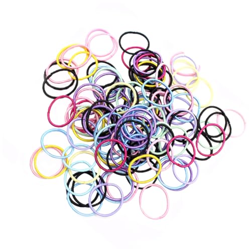 Healvian 200stücke Bunte Elastische Haargummis Im Zweier-set Stretch-haarringe Für Junge Mädchen Pferdeschwanzhalter Haarseile in Mehrfarbig von Healvian