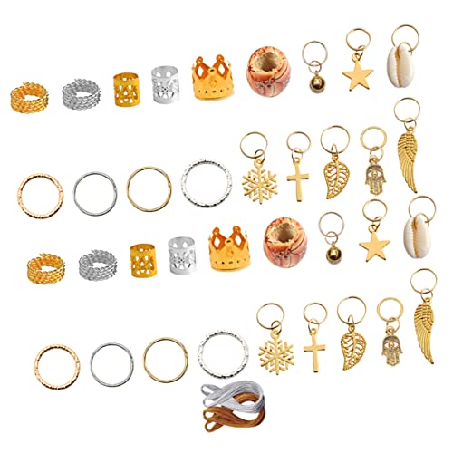 Healvian 202 Stücke Dreadlocks Ringe Verstellbare Haarringe Selbstgemacht Haarschmuck für Frauen Flecht Zubehör für Haarverlängerungen Party Dekoration von Healvian