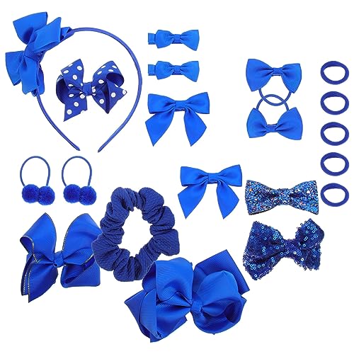 Healvian 20stücke Teiliges Haarschmuckset Blau Mit Haarspangen Haargummis Haarreifen Und Kopfband Für Mädchen Für Schicke Frisuren Und Tägliche Outfits von Healvian