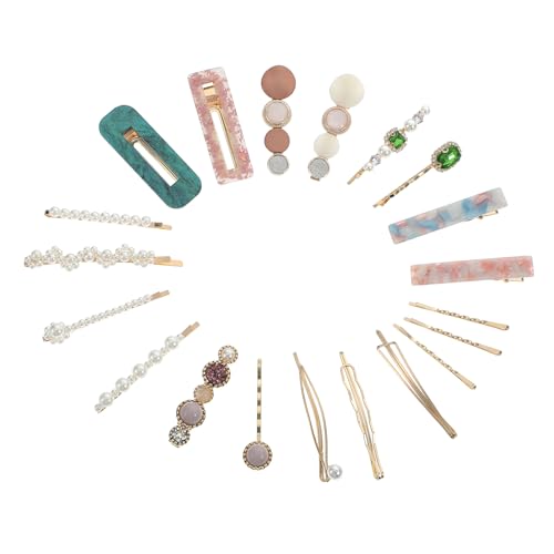 Healvian 20stücke Teiliges Geometrischer Acryl-perlen-haarspangen Für Damen Elegante Haarschmuck-accessoires Für Besondere Anlässe Und Alltag Für Partys Und Hochzeiten von Healvian