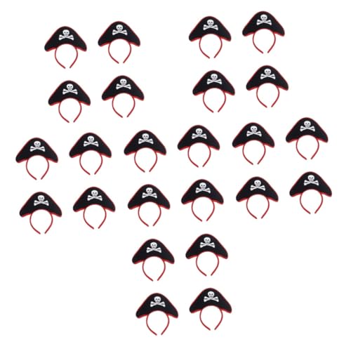 Healvian 24 Stck. Teiliges Halloween Piraten Haarreif Weiche Leichte Haarreifen mit Design Langlebig und Hautfreundlich für Mädchen Jungen Halloween Party Kostüm von Healvian
