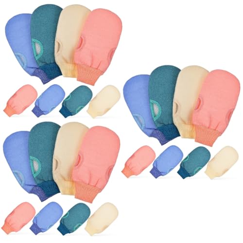 Healvian 24 Stk Peeling-handschuhe Natürlicher Luffaschwamm Luffa-schwamm Für Die Dusche Peeling-duschhandschuhe Für Frauen Badeschwamm Körper Männer Und Frauen Badetuch Polyester von Healvian