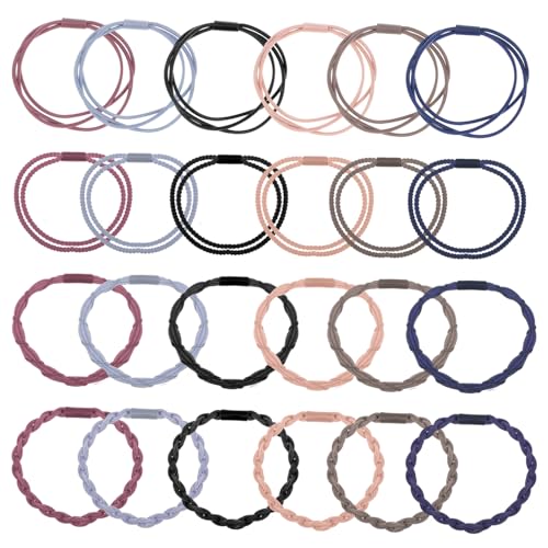 Healvian 24stücke Dünne Elastische Haarbänder Pferdeschwanzhalter Rutschfeste Geflochtene Haargummis Einfache Weiche Haargummis Boho-haarschmuck Für Damen Und Herren Healvian 24stücke Dünne Elastische Haarbänder Pferdeschwanzhalter Rutschfeste Geflochtene Haargummis Einfache Weiche Haargummis Boho-haarschmuck Für Damen Und Herren von Healvian