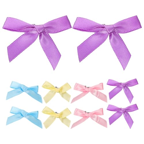 Healvian 24 Stück Mini-Haarspangen Mit Schleife Niedliche Haarschleifen Clip Kawaii-Haarband Clips Satinschleife Haarspangen Haar-Accessoires Für Mädchen Und Frauen von Healvian