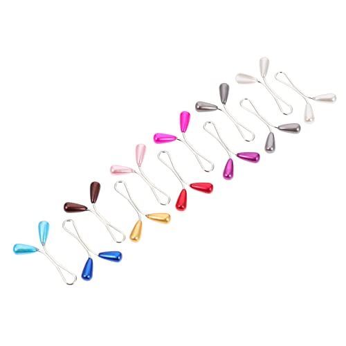Healvian 24stücke Perlen Schalclip Brosche Pin Hijab Festnadel Schal Broschen Clip U-förmigen Muslimische Hijab-clips Schal-clips Perlenschal-brosche Hijab-festnadel Broschen-clip von Healvian