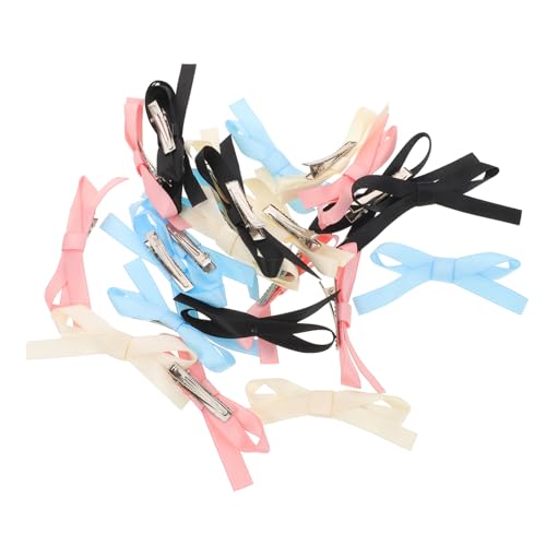 Healvian 24 Teiliges Haarspangen Mädchen und Frauen Koreanische Schleifen-haarclips aus Stoff und Metall Bunte Schleifen-haarspangen Stilvolle Haarschmuck-accessoires für Partys und von Healvian
