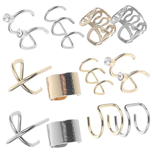 Healvian 24stücke Ohrringmanschetten Für Damen Ohrringmanschetten Piercing Ohrclips Aus Modeschmuck Für Damen Ohrschmuck in Verschiedenen Stilen Ohrmanschetten - Ohrringe Fake-ohrringe von Healvian