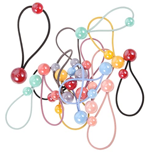 Healvian 28 Stck Teiliges Elastische Haargummis für Mädchen Bunte Haarbänder mit Doppelball Design für Hochsteckfrisuren und Zöpfe Bequem und Vielseitig für Haar von Healvian