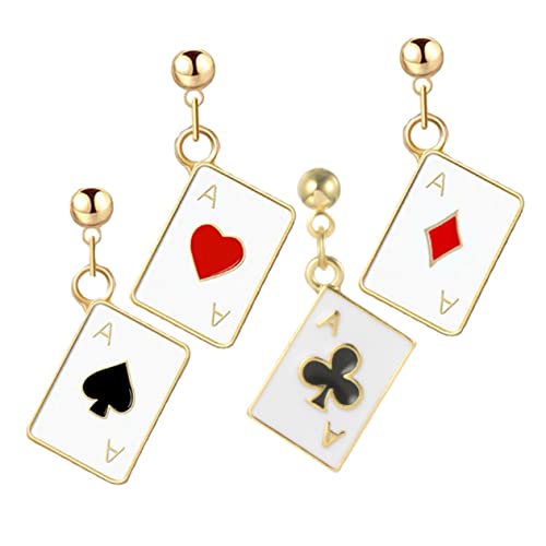 Healvian 2Paare Kreative Poker Förmige Ohrstecker Ohrhänger Für Ohrschmuck Im Spielkarten Design Healvian 2Paare Kreative Poker Förmige Ohrstecker Ohrhänger Für Ohrschmuck Im Spielkarten Design von Healvian