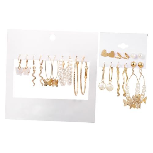 Healvian 2Sätze Damen Ohrringe Perlen Ohrhänger Schmetterlinge Ohrringe für Leicht Angenehm zu Schmuckset für Frauen Healvian 2Sätze Damen Ohrringe Perlen Ohrhänger Schmetterlinge Ohrringe für Leicht Angenehm zu Schmuckset für Frauen von Healvian