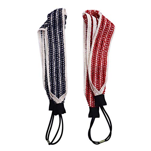 Healvian Gestrickte Haarbänder 2 Stück Dehnbare Damen-stirnbänder Für Fitness Yoga Dusche Make-up Bequeme Passform von Healvian