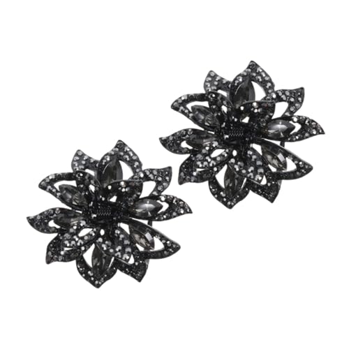 Healvian 2stücke Strass Haarklammern Elegante Blüten-haarklammer Für Damen Dekorativer Haarzubehör Für Hochzeiten Partys Und Alltag Geeignet Für Dünnes Und Dickes Haar von Healvian
