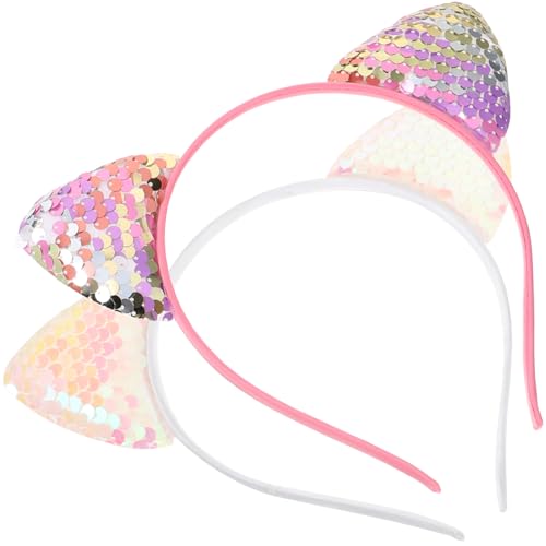 Healvian 2er Set Katzenohren Haarreif Mit Pailletten Lustige Haaraccessoires Für Partys Festivals Und Karneval Pink + Healvian 2er Set Katzenohren Haarreif Mit Pailletten Lustige Haaraccessoires Für Partys Festivals Und Karneval Pink + von Healvian