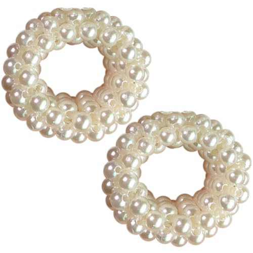 Healvian Elegantes Haargummi Elastisches Haarband Perlen Haar-tool Pferdeschwanzhalter Haar-accessoire Für Frauen von Healvian