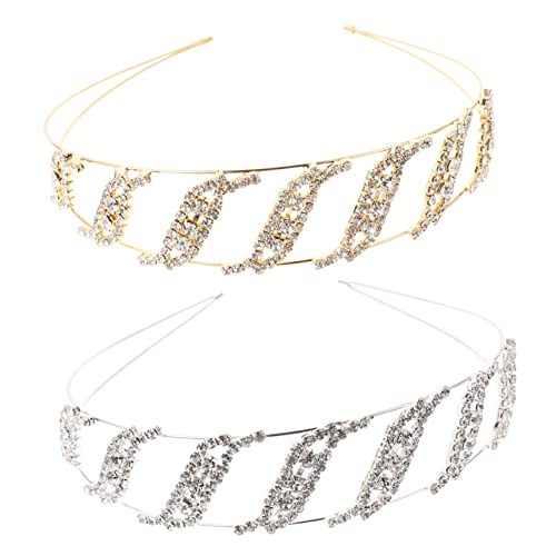 Healvian 2stücke Strass-haarband Doppelstöckig Und Hochzeits Und Weihnachts-accessoires Für Partys Und Festliche Anlässe von Healvian