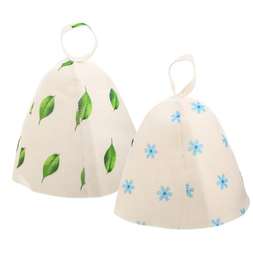 Healvian 2 Stück Sauna Hut Aus Filz Für Herren Und Damen Große Badhüte Atmungsaktive Kopfbedeckung Saunahut Für Haarabdeckung Pflegeleichtes Saunazubehör von Healvian