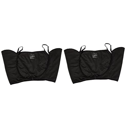 Healvian 2St Schweißpads unter den Achseln Schwarz Mädchenbluse underarm sweat pad unterarm schweiß pads sport shirts für damen Muskelshirt waschbare Sweatweste waschbare Schweißunterlage von Healvian