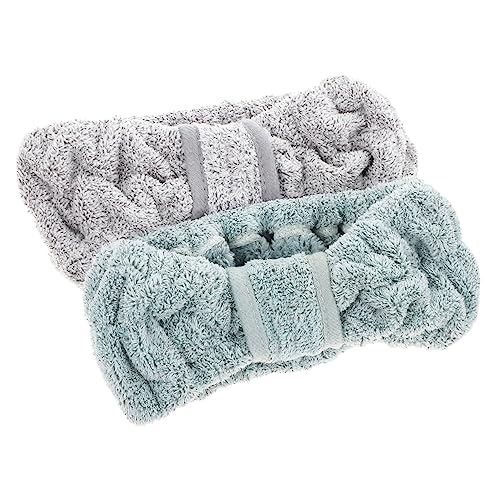 Healvian 2stücke Elastische Haargummis Für Makeup Und Gesichtsreinigung Weiche Fleece Stirnbänder Für Damen Für Spa Yoga Und Duschen von Healvian